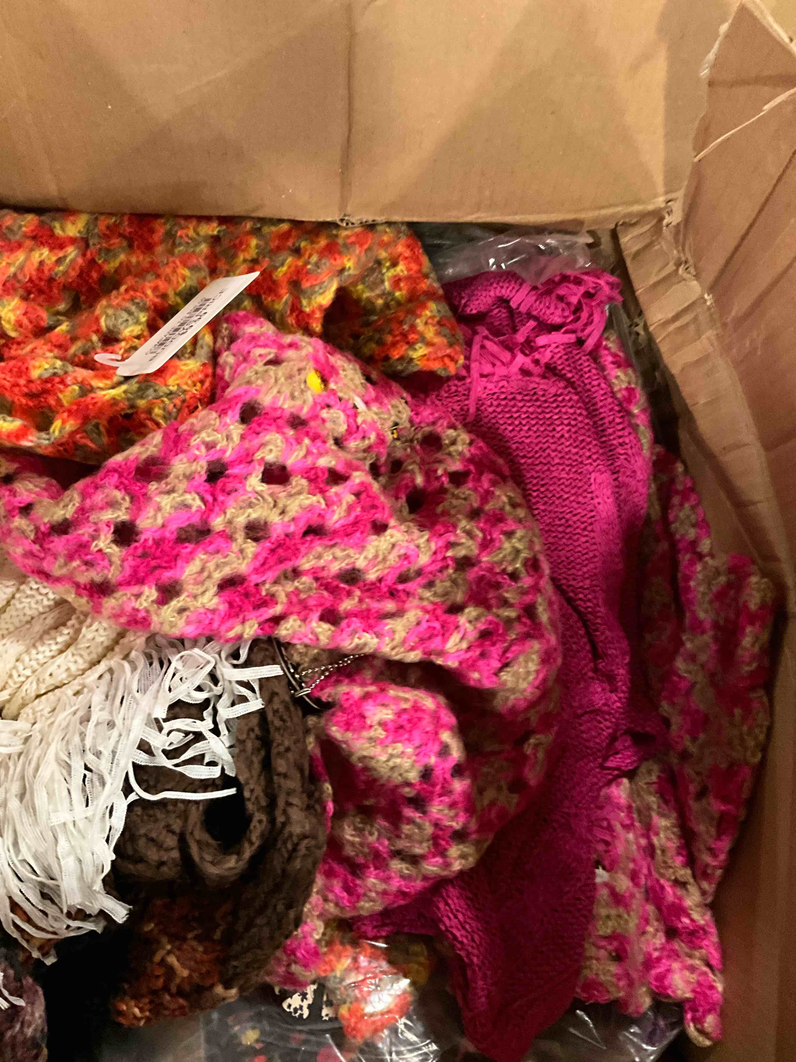 Assorted box of scarfs 