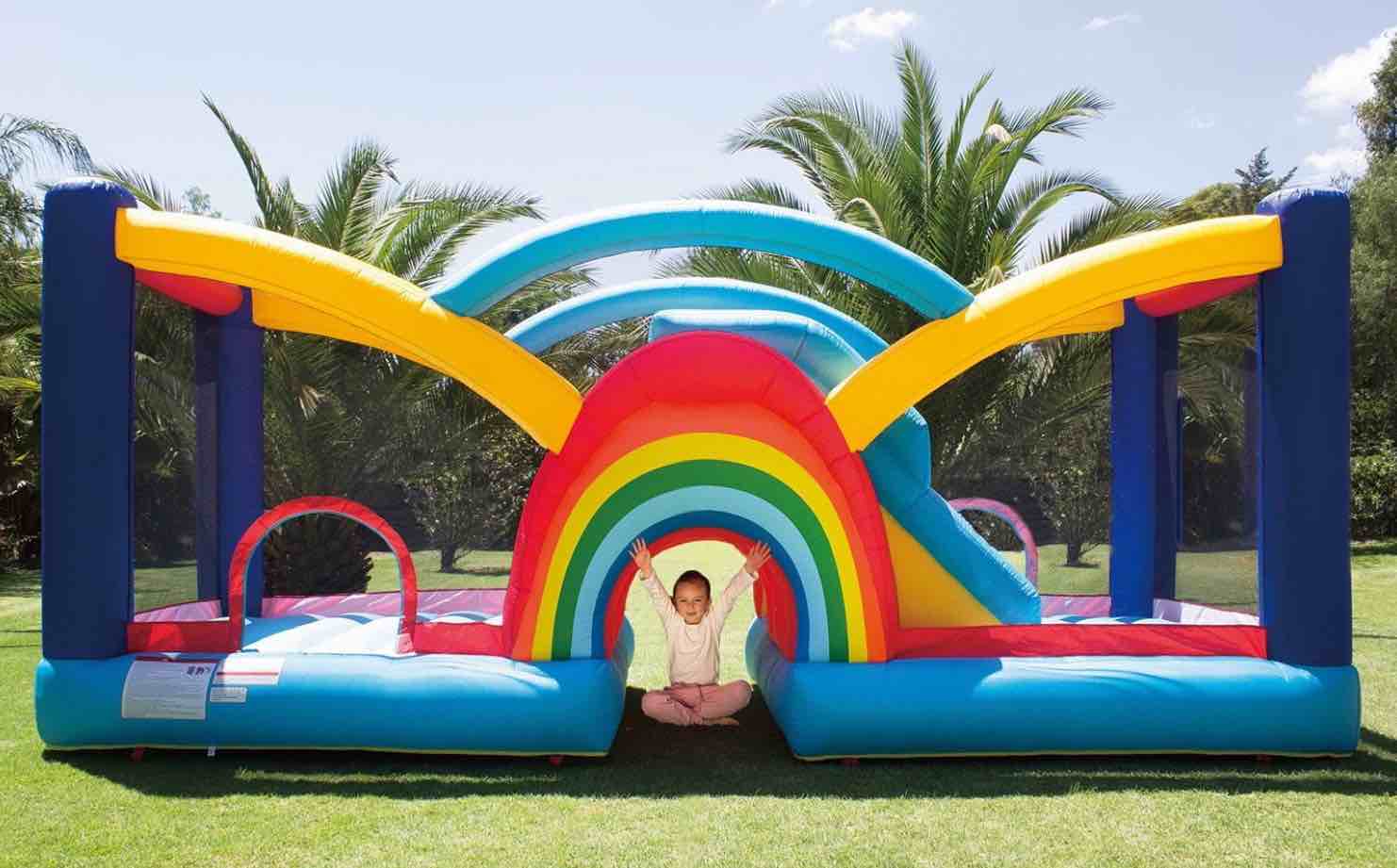 my 1st jump n play rainbow bounce house
