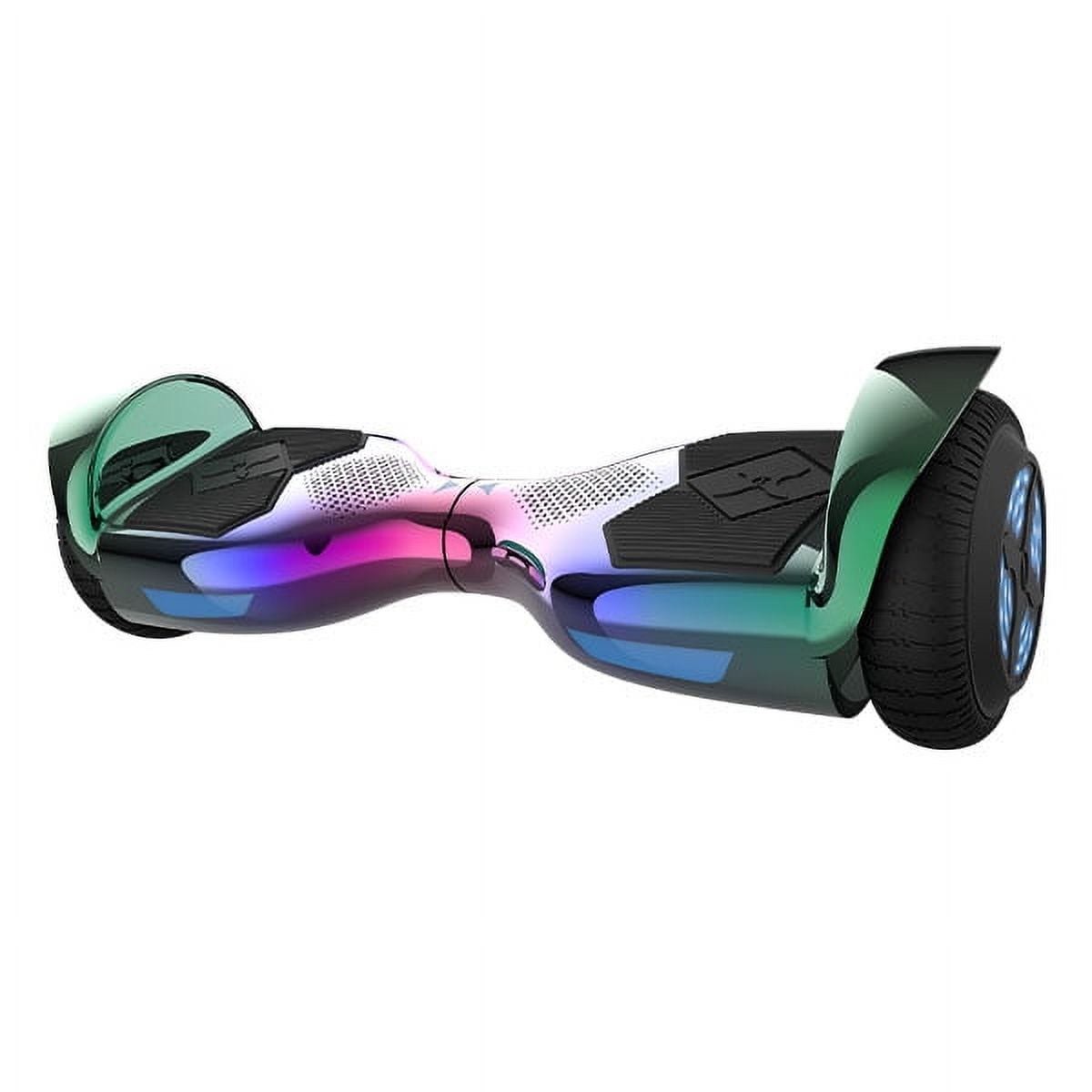 Hover-1 Helix Hoverboard for Teens, 6.5 in Wheels, LED Lights & Bluetooth Speaker, 160 lbs Max Weight, Iridescent