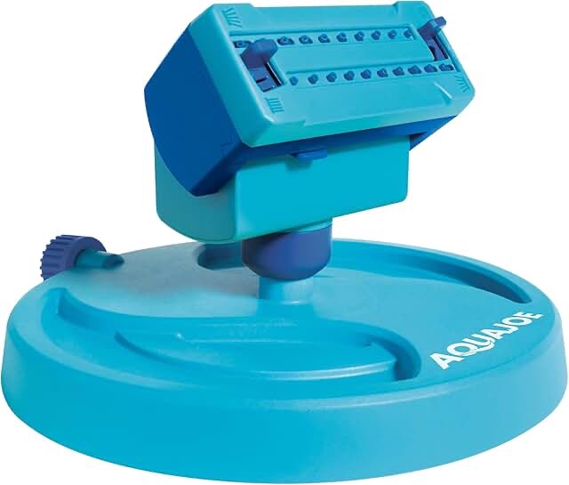 aqua joe aj-ospr20 mini oscillating sprinkler on sled base, up to 4,250 square-foot coverage