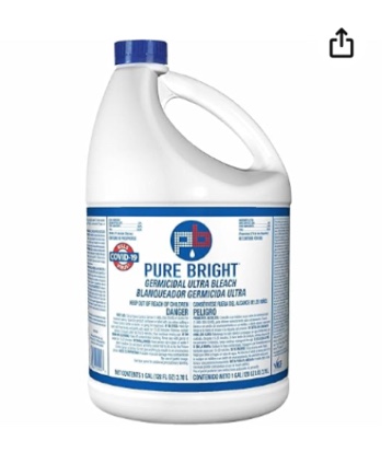 kik 8635042 pure bright ultra bleach 1 gal white