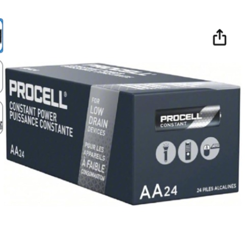 duracell procell aa 24 pack, open boxes