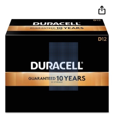 duracell 12 ct d batteries 