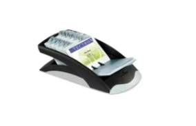 Durable VISIFIX VEGAS Card File, 100 Compartments, Pre-Printed: A-Z, 104 x 72 mm, 200 Card Capacity, Tabbed, Black