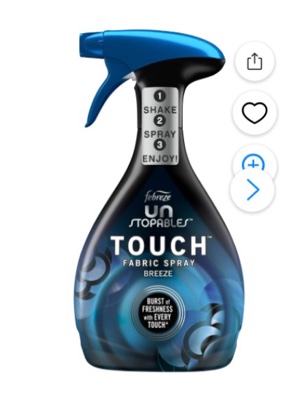 Febreze Fabric Spray Air Freshener  Odor-Fighting Fabric Refresher  Unstopables Breeze  27 fl oz