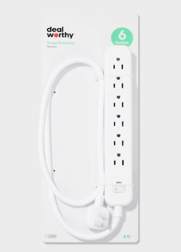 DEAL WORTHY SURGE PROTECTOR 6 OUTLETS