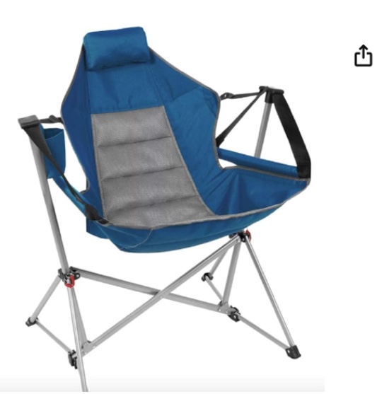 Member's Mark Swing Chair Lounger For Relaxing With Arm Rest, Foldable