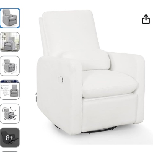 GAP babyGap Cloud Recliner with LiveSmart Evolve - Sustainable Performance Fabric, Artic