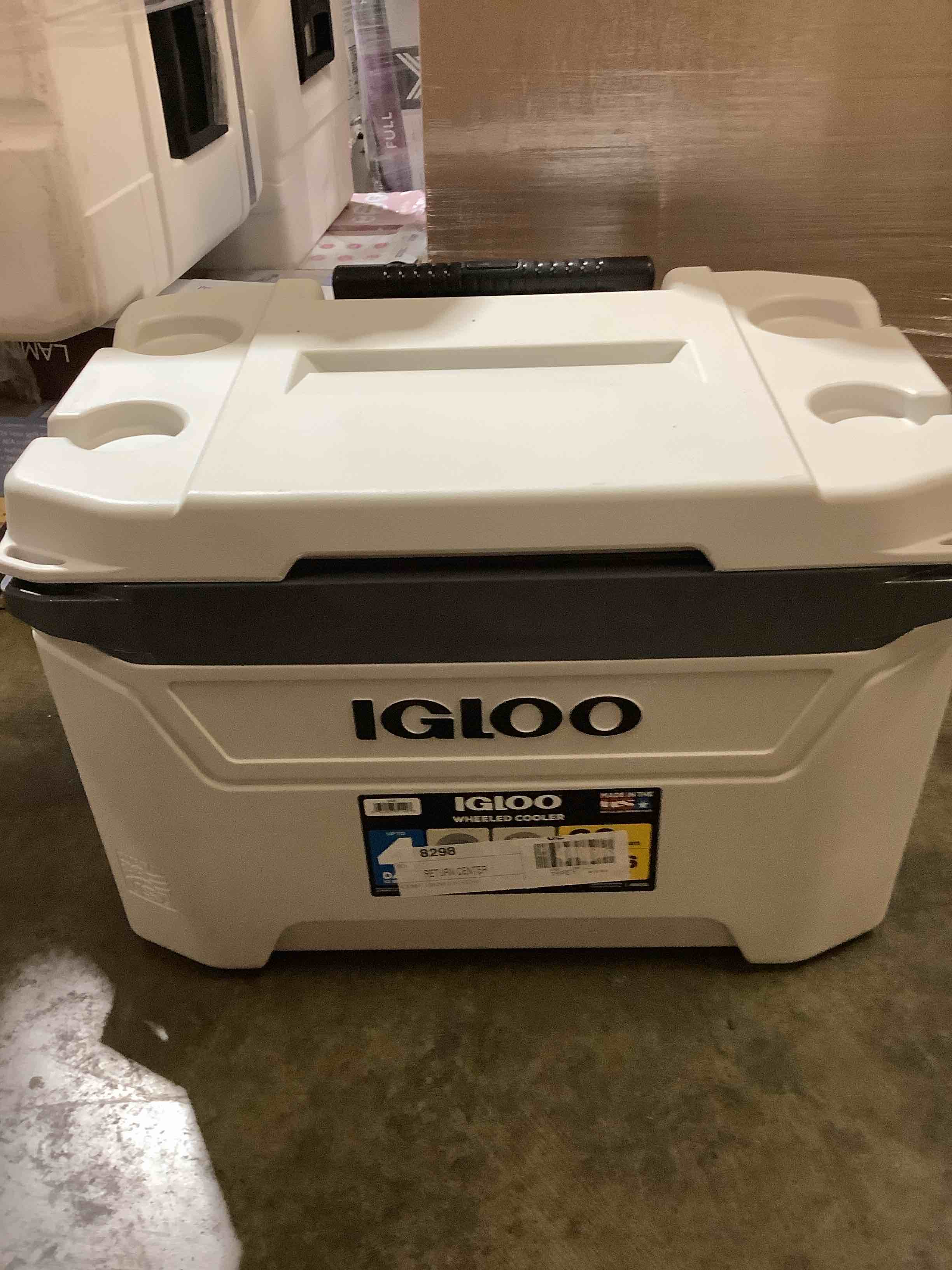 Igloo wheeled cooler, 60 quarts, up to four days ice retention