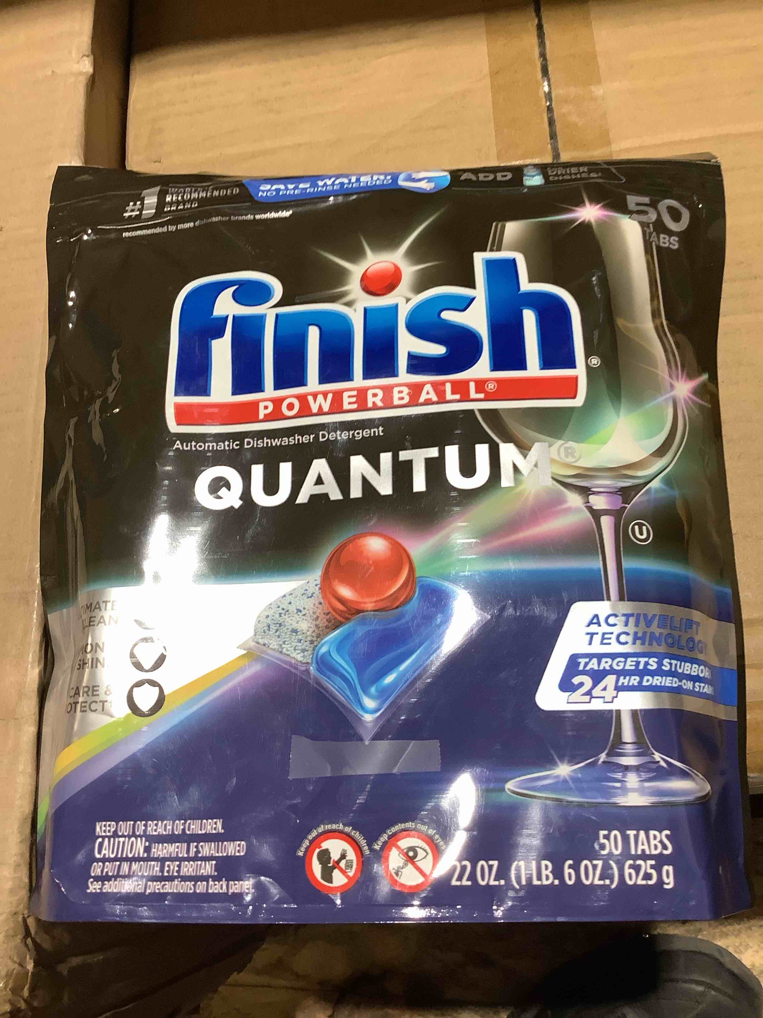 finish - quantum with activblu technology - 50ct - dishwasher detergent - powerball - ultimate clean and shine - dishwashing tablets - dish tabs-(packaging may vary)
