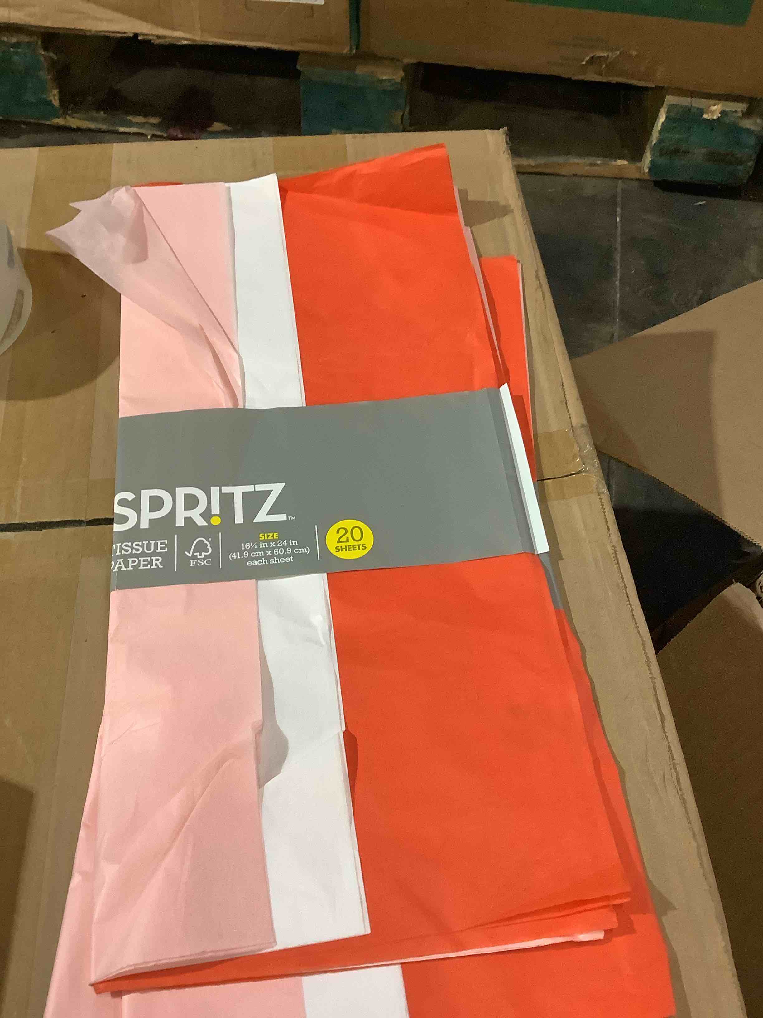 Valentine's Day 20ct Banded Tissue Pink White/Red - Spritz™