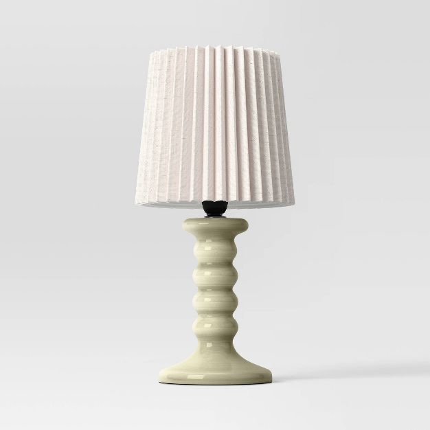 Mini Pink Stick Table with Pleated Shade Lamp Pink - Room Essentials™