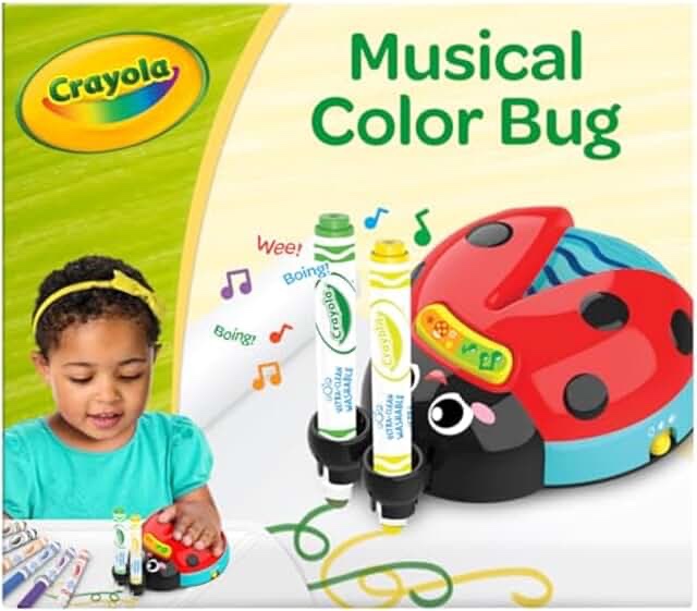 crayola musical color bug toddler sensory toy crafts musical gifts for toddlers ages 2 3 4
