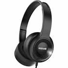 maxell bass 13 headphone with mic, 4 ft cord, black