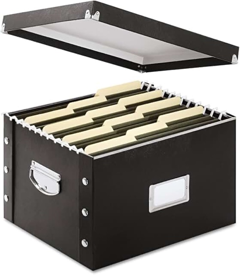 Snap-N-Store - Storage Box, Letter, 13 3/8 x 9 3/4 x 10 3/4 - Black