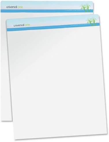 Universal easel pads, white unruled, 27 x 36”, two pads per carton