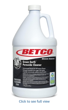 Betco® Green Earth® Peroxide Cleaner Concentrate, Mint Scent, 128 Oz Bottle, Clear