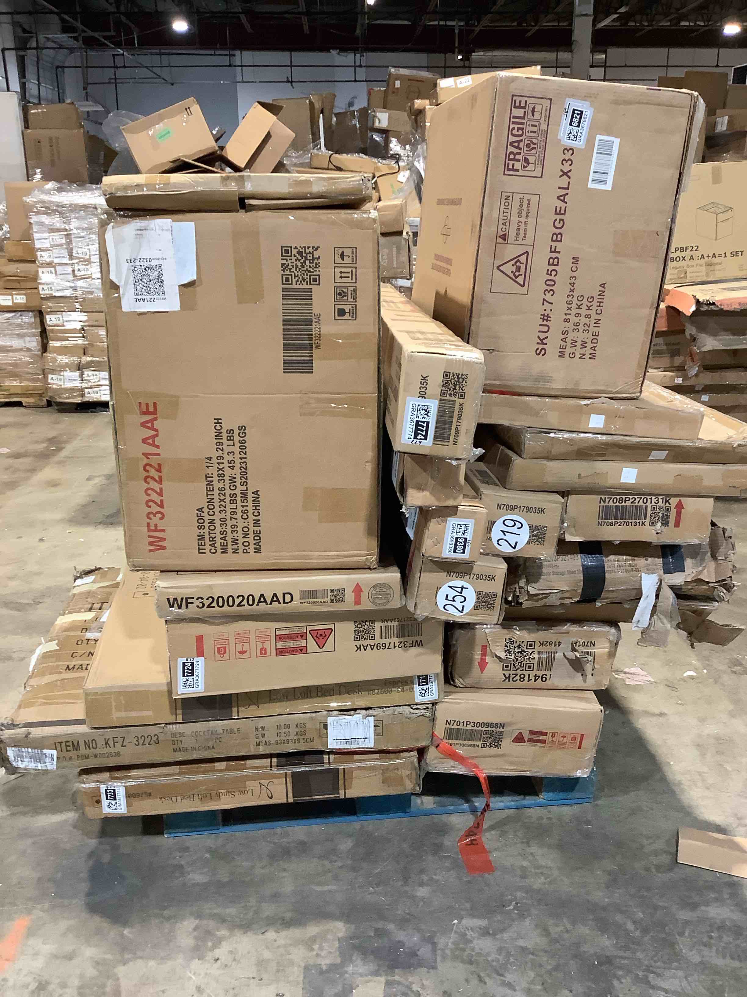 Pallet of Assorted Furniture and Goods