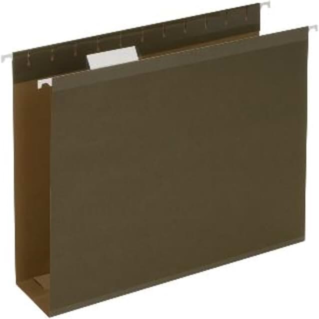 pendaflex 3" reinforced extra capacity hanging folders, standard green (letter)
