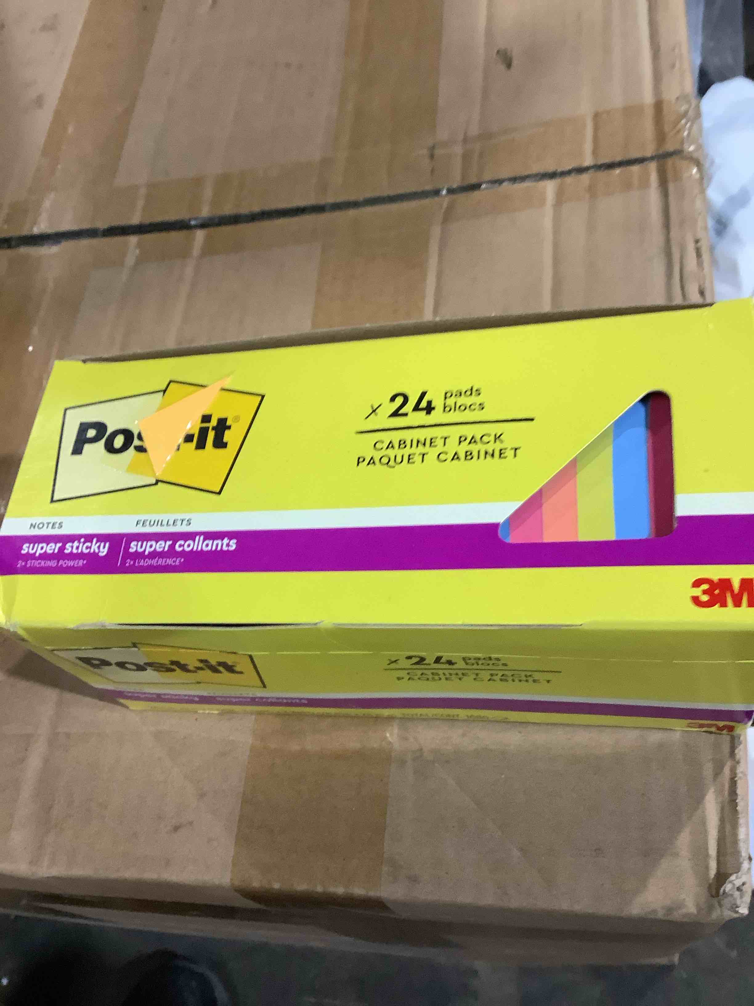 post-it super sticky notes - summer joy collection - 3  x 3  plain  24-pack