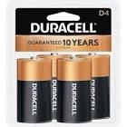 Duracell - CopperTop D Alkaline Batteries with recloseable package - long lasting, all-purpose D battery for household and business - 4 count