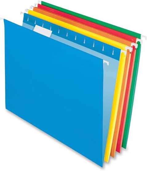 Find It Hanging File Folders for Filing Cabinet Storage - Pack of 20, Letter-Sized File Folder Set for Documents and Valuables - Filing Products for Organization, Back to School Supplies, Assorted