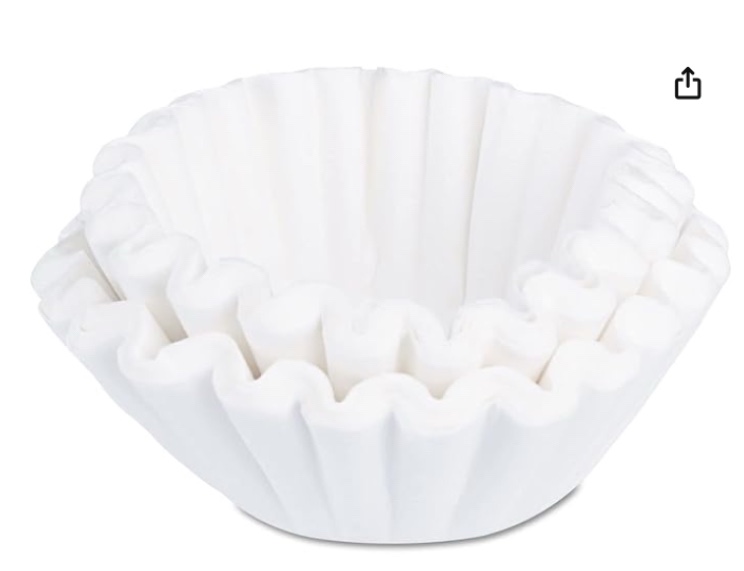 BUNN Commercial Tea & Paper Coffee Filters, 20138.1000 White, 1.5 Gallon, 500 count