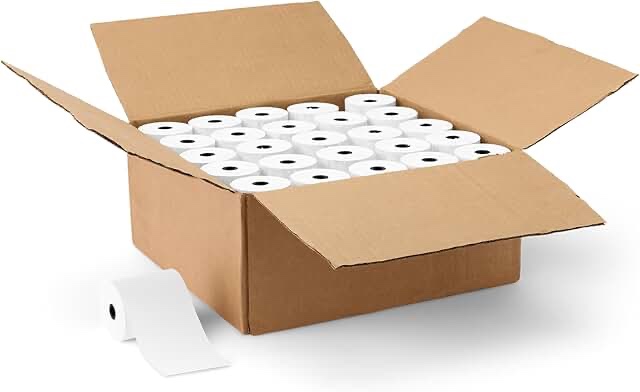 40 QTY - Staples 386659 Thermal Cash Register / Pos Rolls 3 1/8X230ft