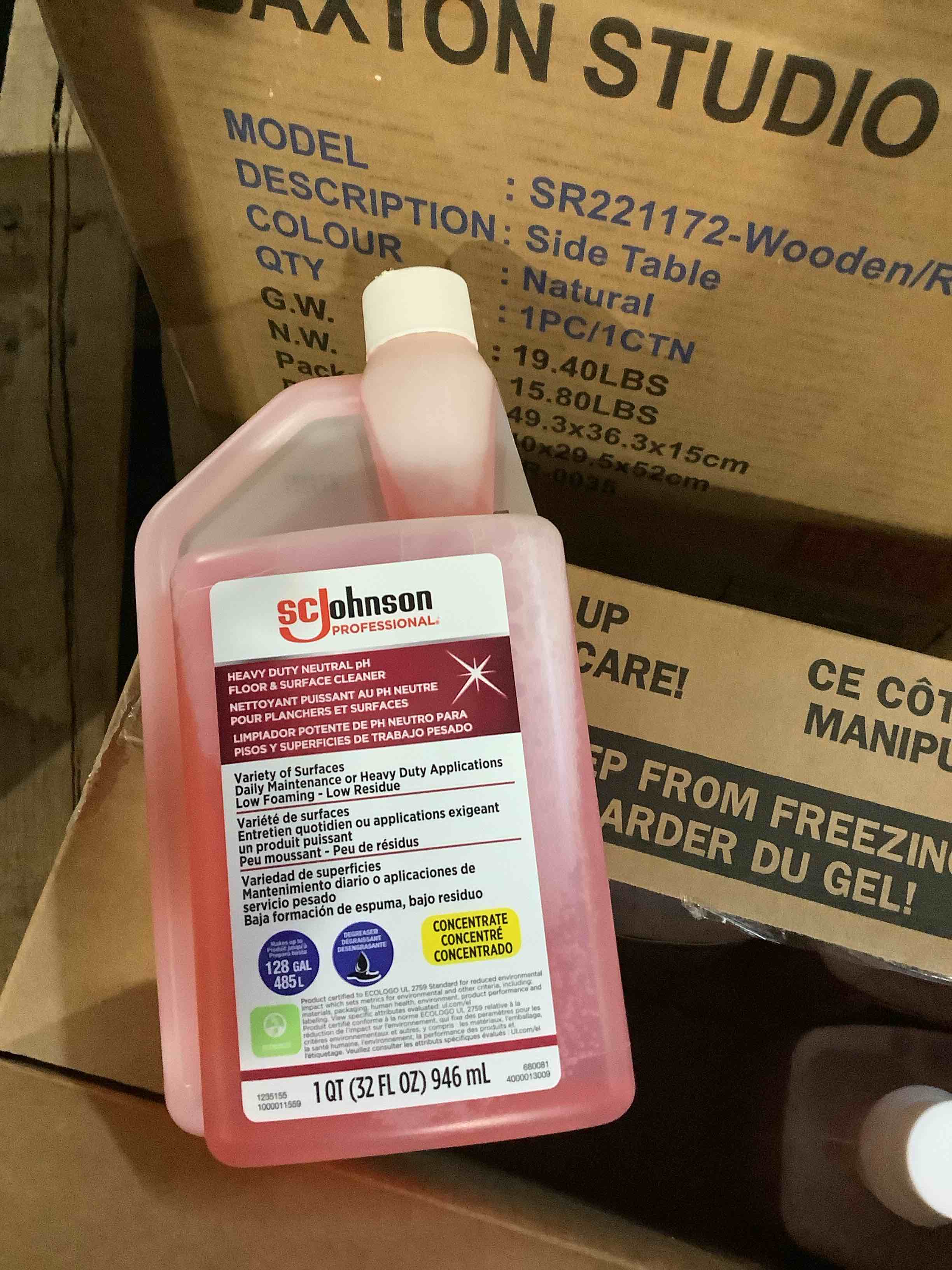 SC Johnson Professional Heavy Duty Neutral pH Floor and Surface Cleaner, Floor Cleaner Concentrate, 32 fl. oz. Bottle, Case of 6, for Professional Use Only