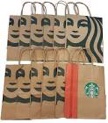 10” x 8”  town starbuck shopping bags with handles, 250 count