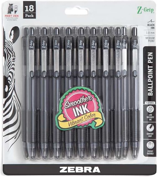 Zebra z- Grip black ink pens