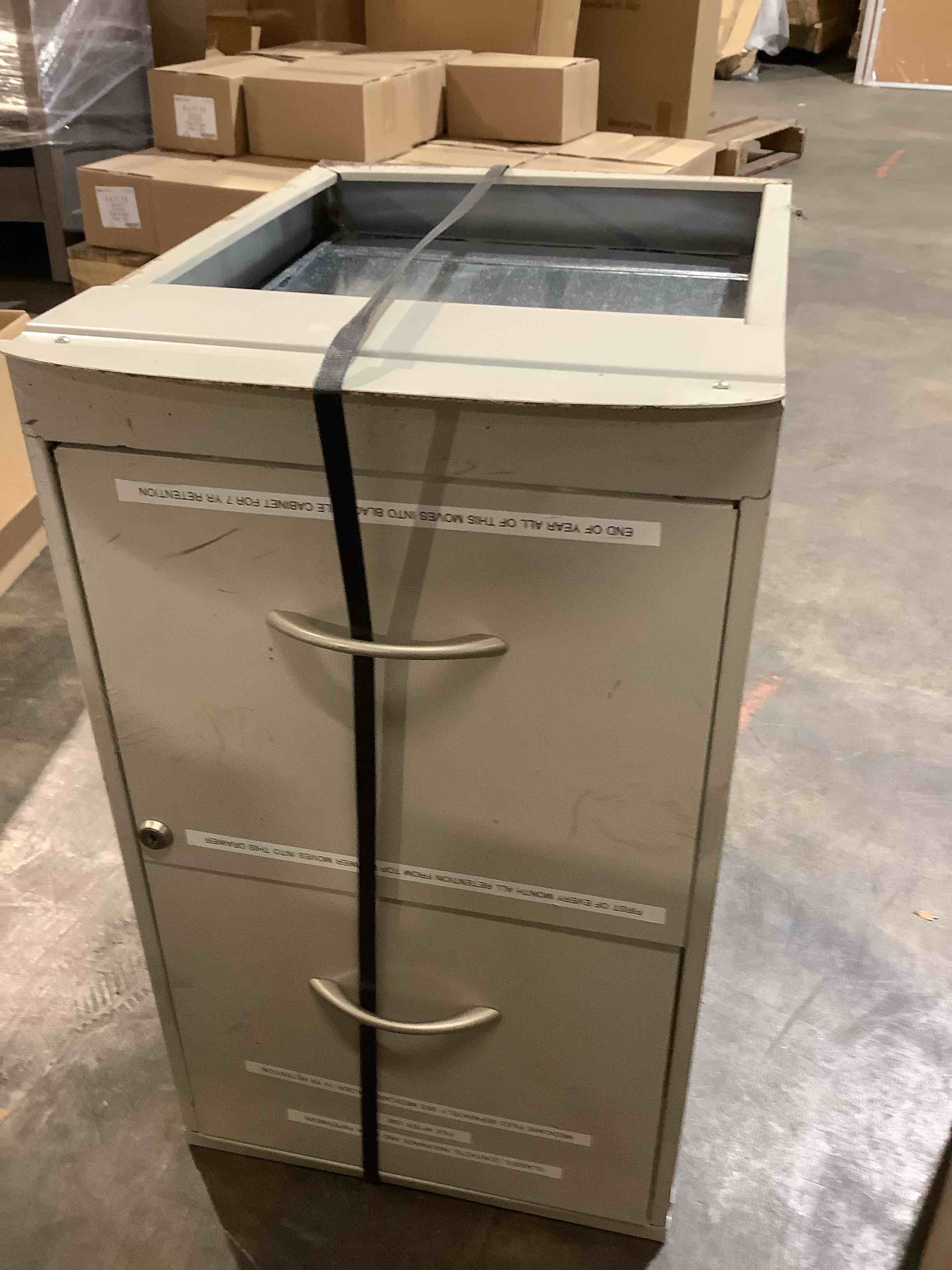 Two drawers gray filing cabinet