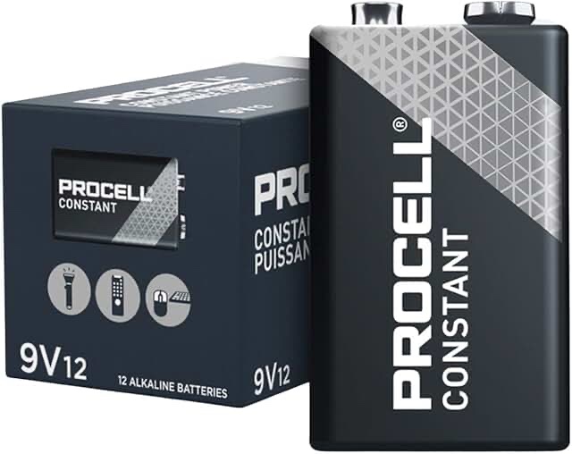 ProCell 12 Alkaline Batteries, 9V, 12/Box