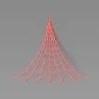 Indoor/Outdoor Black Light Responsive Pink Spider Web Wedge Shaped Halloween Decorative Prop - Hyde & EEK! Boutique™