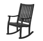 Member Mark Painted Porch Rocker for Patio, Balcony, Backyard, Living Room w/ 250lb Weight Capacity- (Black)