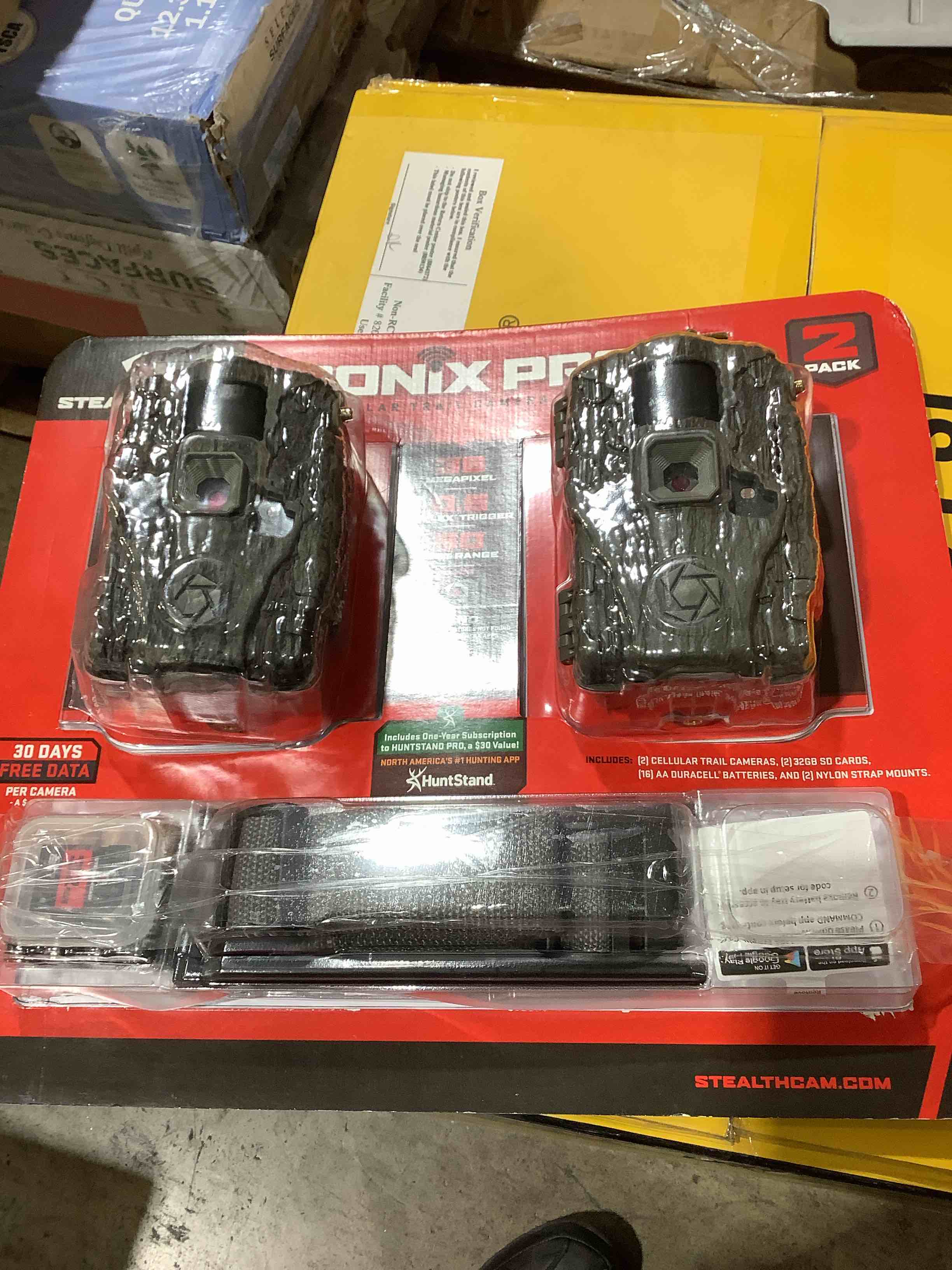 Stealth cam Sonic Pro Trail Camera Stealth 2 Pk Sonix Pro 36 MP Cellular Dual Sim 80 ft. Range 32GB SD