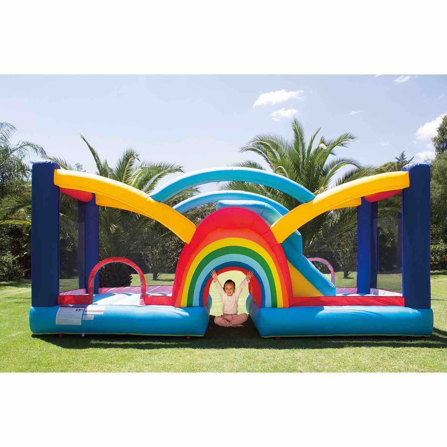 My first jump and play rainbow bounce house, in sealed box