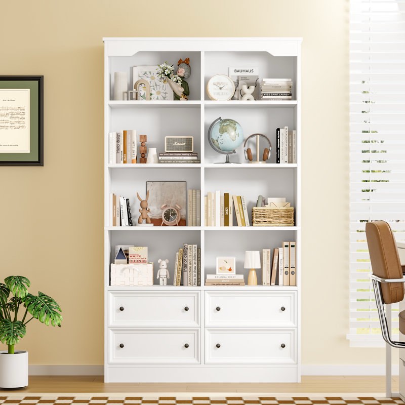 Kirklyn 6 tear standard bookcase with four drawers