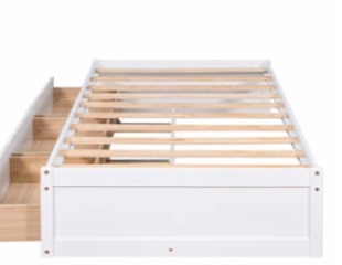 Wayfair Coverson twin storage platform bed only, white