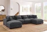 Wayfair D94081-a-2 Andreco 6 peace, corduroy sectional, Incomplete, slat base and cushions only