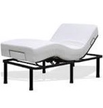 Twin XL adjustable bed base with mattress, incomplete