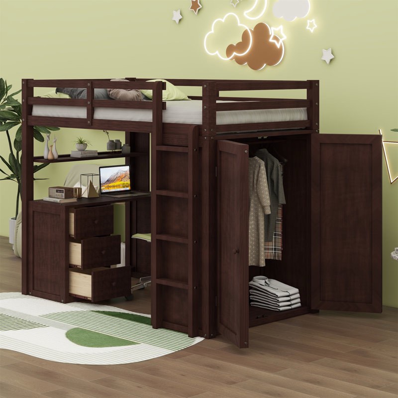 Jarrison kids, twin loft bed with drawers, Incomplete