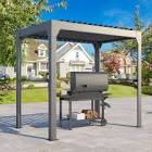 8’ x 5’ aluminum pergola with canopy, incomplete