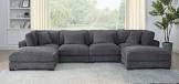 Andreco six piece corduroy sectional, D94081-0, incomplete
