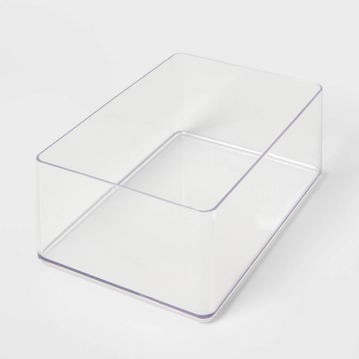 9"x6"x3.25" Large Plastic Bathroom Tray Clear - Brightroom™: Organizer, Stackable Storage, Hand Washable