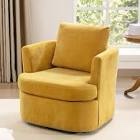 Ottelia 32.2” Wide Slipcover Swivel Chair, Mustard