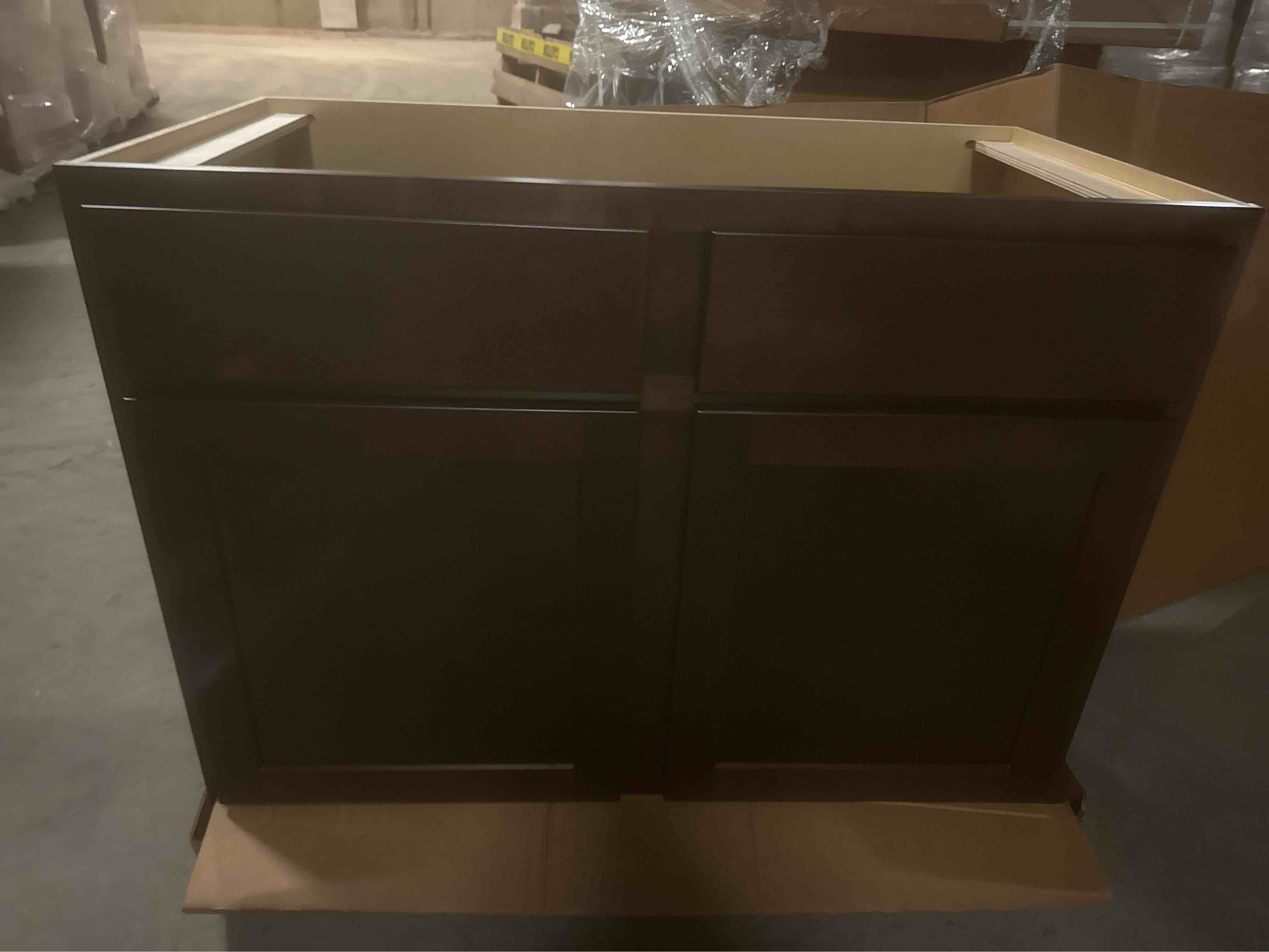 42” vanity base cabinet in espresso 42”x21”x34.5”