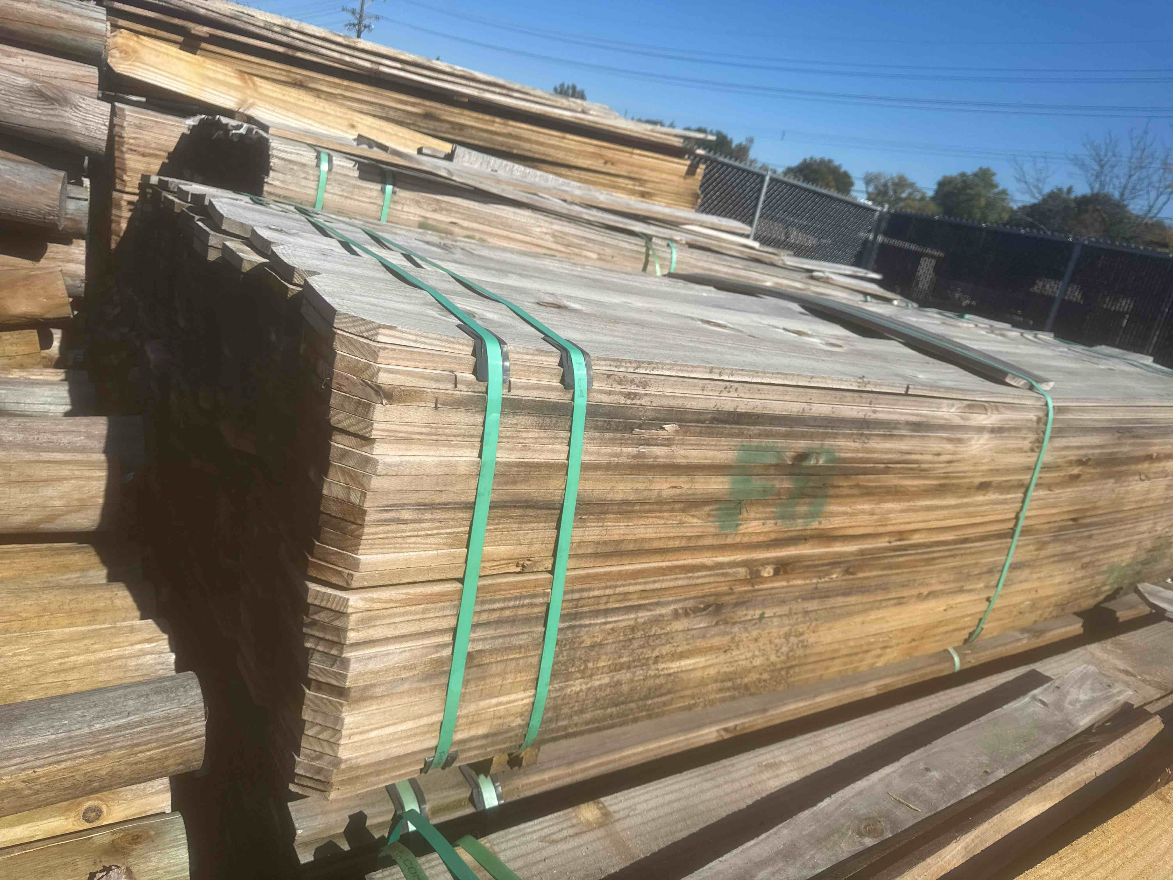 Treated Pine Dog-Ear Fence Picket 5/8” x 5 1/2” x8 ft (bid per piece)