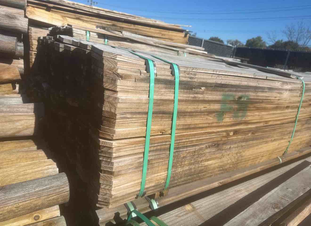 Treated Pine Dog-Ear Fence Picket 5/8” x 5 1/2” x8 ft (bid per piece)