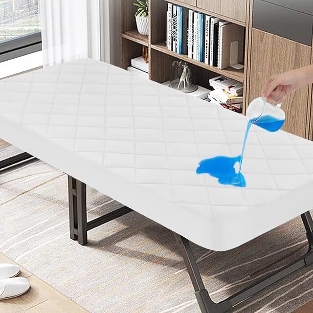 White bed padded sheet cover 38inx75in+18in